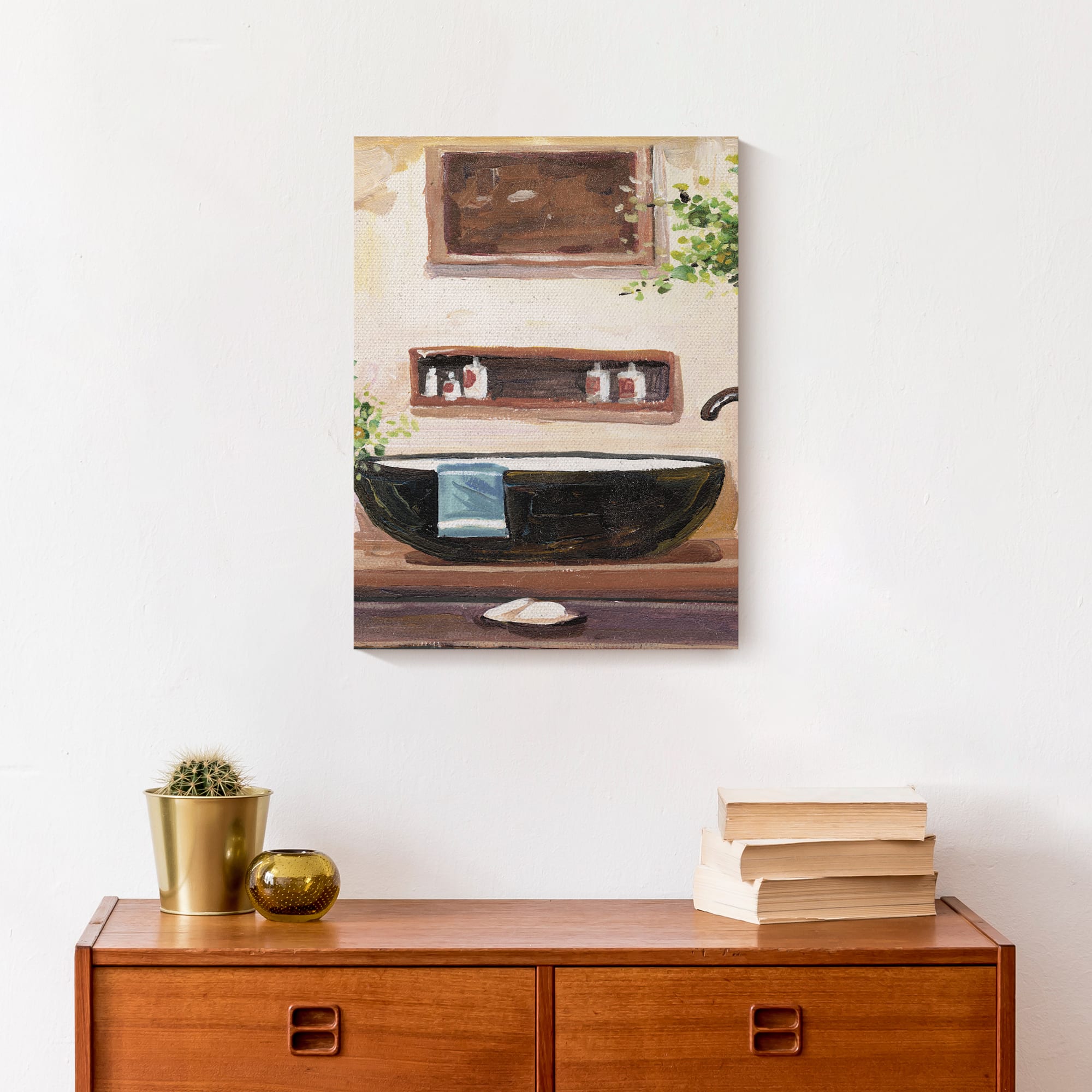 Farmhouse Sink 12" x 16" Canvas Wall Art